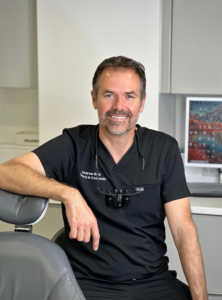 Andrew Bain in the surgery at Harmoni Dental, Kingston